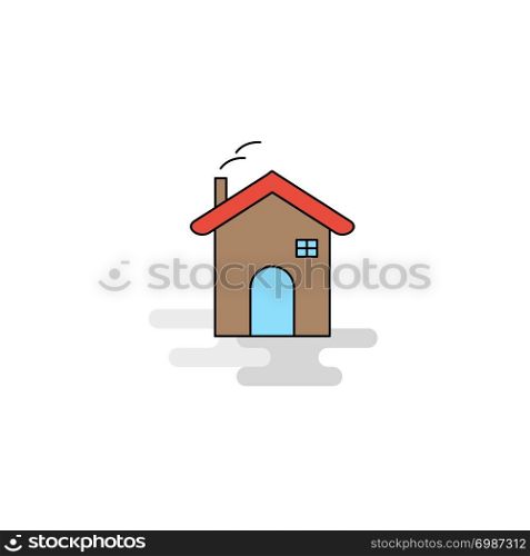 Flat Home Icon. Vector