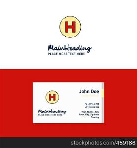 Flat Hospital Logo and Visiting Card Template. Busienss Concept Logo Design