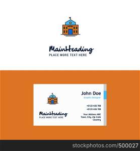 Flat Hotel Logo and Visiting Card Template. Busienss Concept Logo Design
