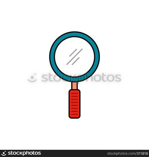 flat icon magnifying glass vector art illustration. flat icon magnifying glass vector art