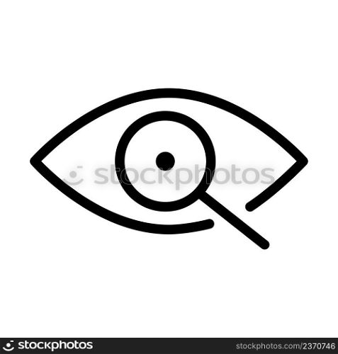 Flat icon with black eye lens for web design. Business icon. Vector illustration. stock image. EPS 10. . Flat icon with black eye lens for web design. Business icon. Vector illustration. stock image. 