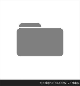 Flat icon with folder icon on white background