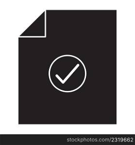 Flat icon with paper check mark. paper check mark. Tick icon. Vector illustration. stock image. EPS 10.. Flat icon with paper check mark. paper check mark. Tick icon. Vector illustration. stock image.