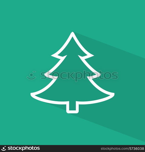 Flat icons for web and mobile applications. Christmas tree icon