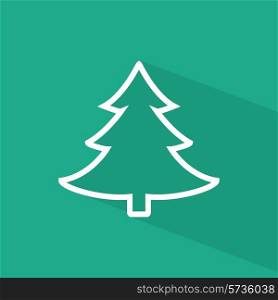 Flat icons for web and mobile applications. Christmas tree icon