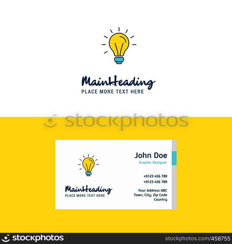 Flat Idea Logo and Visiting Card Template. Busienss Concept Logo Design