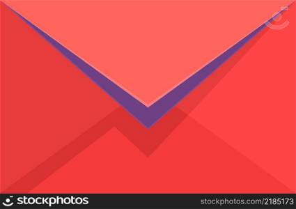 flat illustration icon symbol, red email messages from people via the internet, creative drawing 