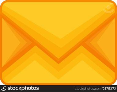 flat illustration icon symbol, yellow email messages from people via the internet, creative drawing 