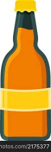 flat illustration of a bottle icon, a syrup drink container made of glass, creative drawing 