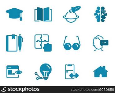 Flat illustration on a theme modern training and courses. Simple vector icon on a theme modern training and courses