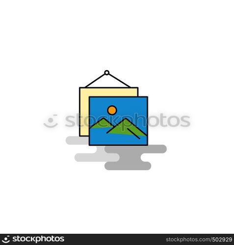 Flat Image frame Icon. Vector