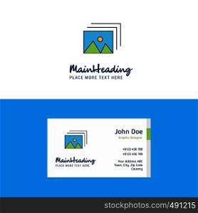 Flat Image Logo and Visiting Card Template. Busienss Concept Logo Design