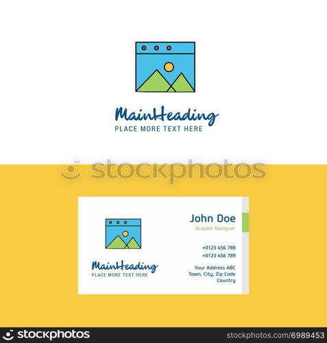 Flat Image Logo and Visiting Card Template. Busienss Concept Logo Design