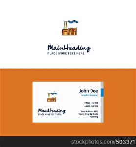 Flat Industry Logo and Visiting Card Template. Busienss Concept Logo Design