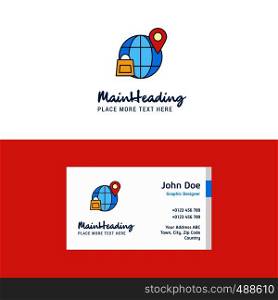 Flat Internet Logo and Visiting Card Template. Busienss Concept Logo Design