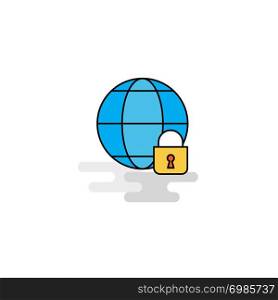 Flat Internet protected Icon. Vector