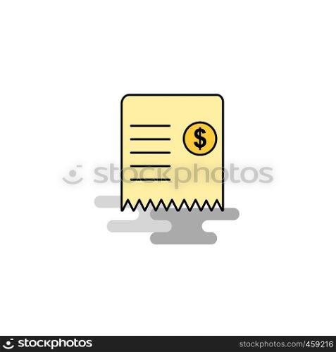 Flat Invoice Icon. Vector