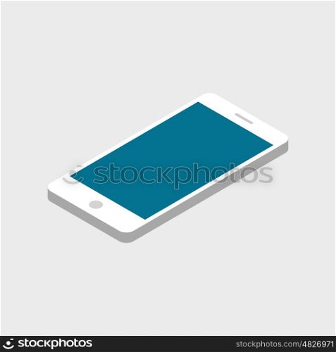 Flat isometric infographic phone. Flat isometric infographic phone for advertising and promotion