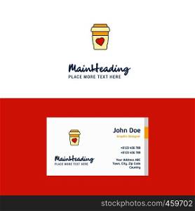 Flat Juice glass Logo and Visiting Card Template. Busienss Concept Logo Design