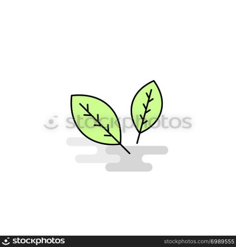 Flat Leafs Icon. Vector