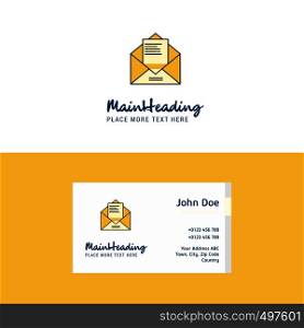 Flat Letter Logo and Visiting Card Template. Busienss Concept Logo Design