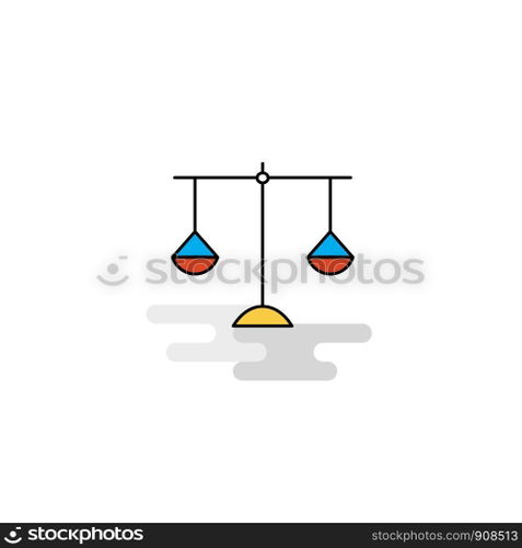 Flat Libra Icon. Vector