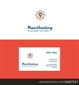 Flat Location setting Logo and Visiting Card Template. Busienss Concept Logo Design