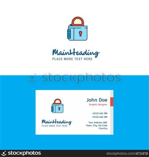 Flat Lock Logo and Visiting Card Template. Busienss Concept Logo Design