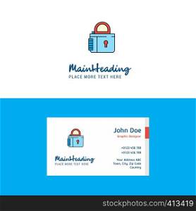 Flat Lock Logo and Visiting Card Template. Busienss Concept Logo Design