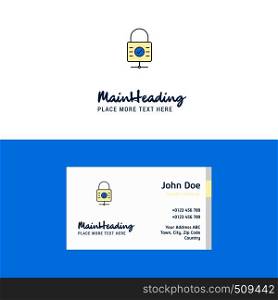 Flat Locked Logo and Visiting Card Template. Busienss Concept Logo Design