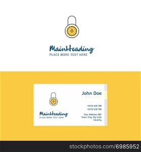 Flat Locked Logo and Visiting Card Template. Busienss Concept Logo Design