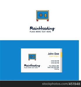 Flat Locker Logo and Visiting Card Template. Busienss Concept Logo Design