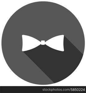 Flat long shadow bow tie icon design abstract