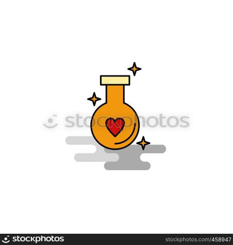 Flat Love drink Icon. Vector