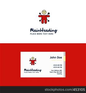 Flat Magic doll Logo and Visiting Card Template. Busienss Concept Logo Design
