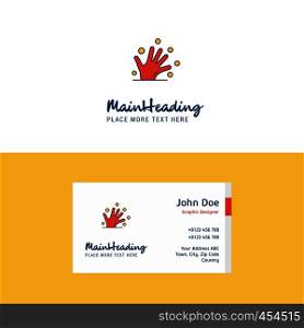 Flat Magical hands Logo and Visiting Card Template. Busienss Concept Logo Design
