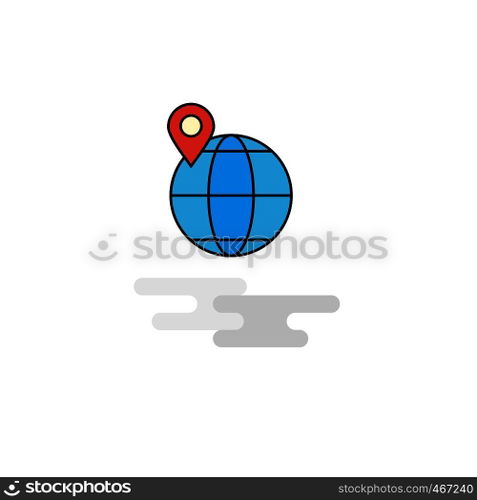 Flat Map location Icon. Vector
