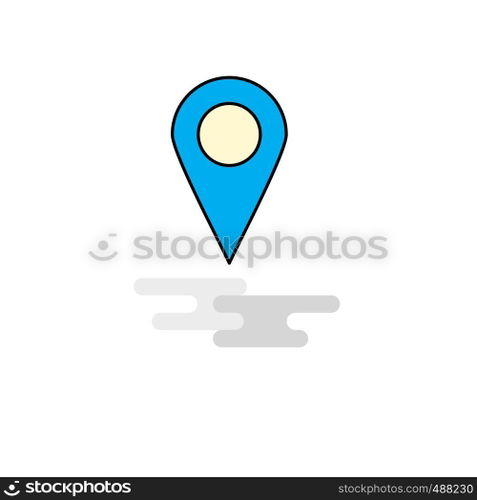 Flat Map location Icon. Vector