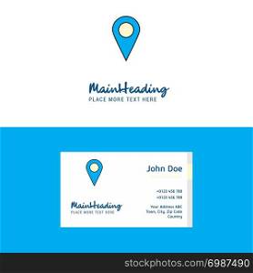 Flat Map location Logo and Visiting Card Template. Busienss Concept Logo Design