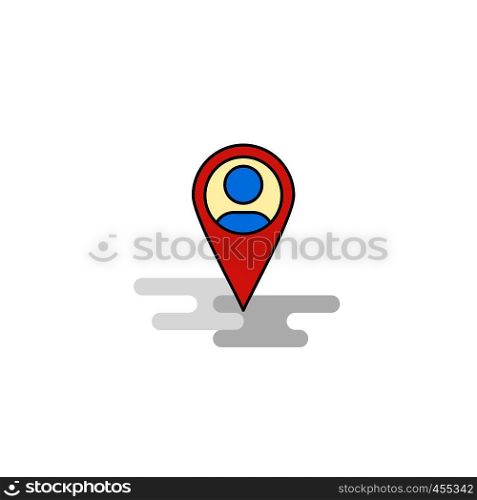 Flat Map navigation Icon. Vector