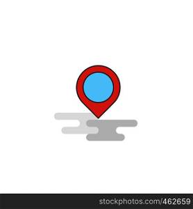 Flat Map navigation Icon. Vector