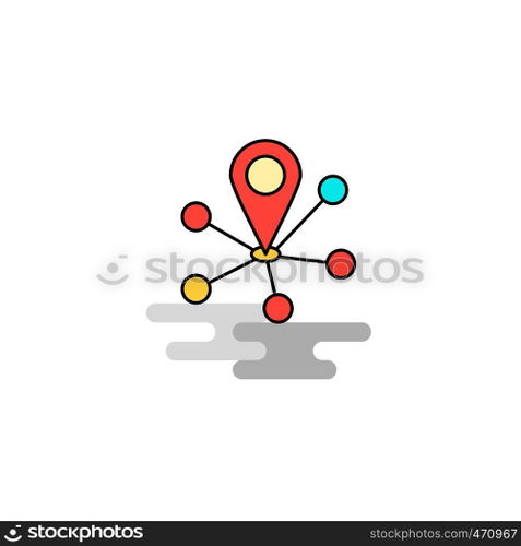 Flat Map pointer Icon. Vector