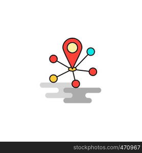 Flat Map pointer Icon. Vector