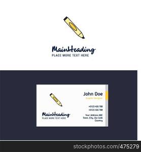Flat Marker Logo and Visiting Card Template. Busienss Concept Logo Design