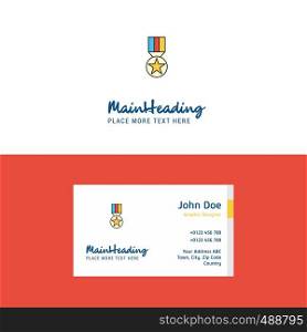 Flat Medal Logo and Visiting Card Template. Busienss Concept Logo Design