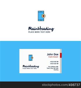 Flat Medical app Logo and Visiting Card Template. Busienss Concept Logo Design