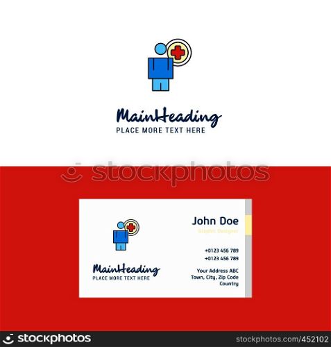Flat Medical doctor Logo and Visiting Card Template. Busienss Concept Logo Design