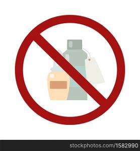 Flat medication bottles in prohibition sign. The ban on self medication. Do not take medicine without a doctors prescription. Vector object for icons, stickers and your design.. Flat medication bottles in prohibition sign. The ban on self medication. Do not take medicine without a doctors prescription. Vector object
