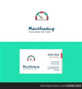 Flat Meter Logo and Visiting Card Template. Busienss Concept Logo Design
