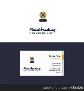 Flat Microphone Logo and Visiting Card Template. Busienss Concept Logo Design